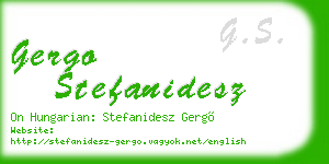 gergo stefanidesz business card